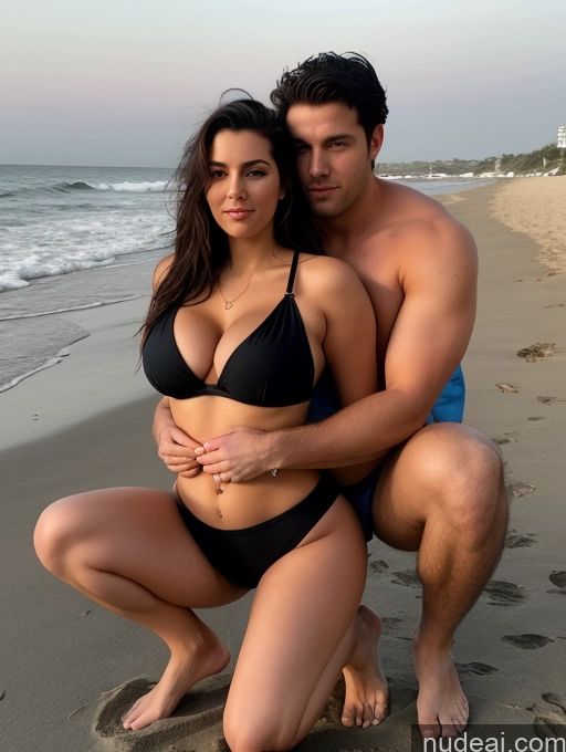 related ai porn images free for Woman + Man Two Perfect Boobs Beautiful Big Ass Chubby Long Legs Long Hair 30s Seductive Black Hair Beach Front View Squatting Crop Top Jeans Pajamas Stylish Cleavage Dark Lighting Simple Sexy Face