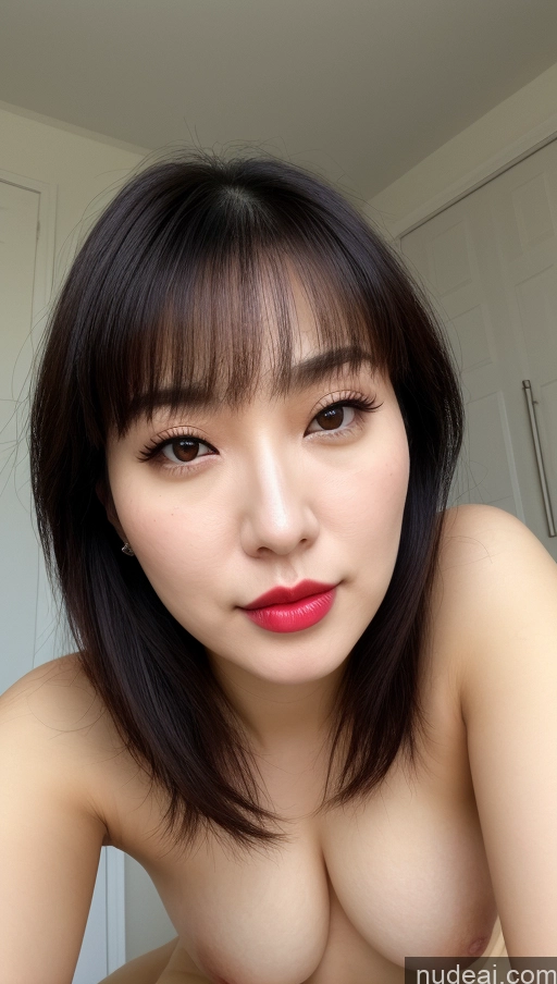 related ai porn images free for Woman One Perfect Boobs Beautiful Lipstick Thick Fairer Skin 30s Black Hair Korean Close-up View Detailed Bangs