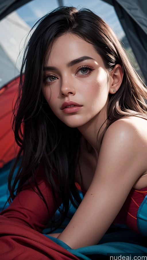 related ai porn images free for Close-up View Superhero Dark Lighting Serious Dark Fantasy On Back Black Hair Slicked Tent