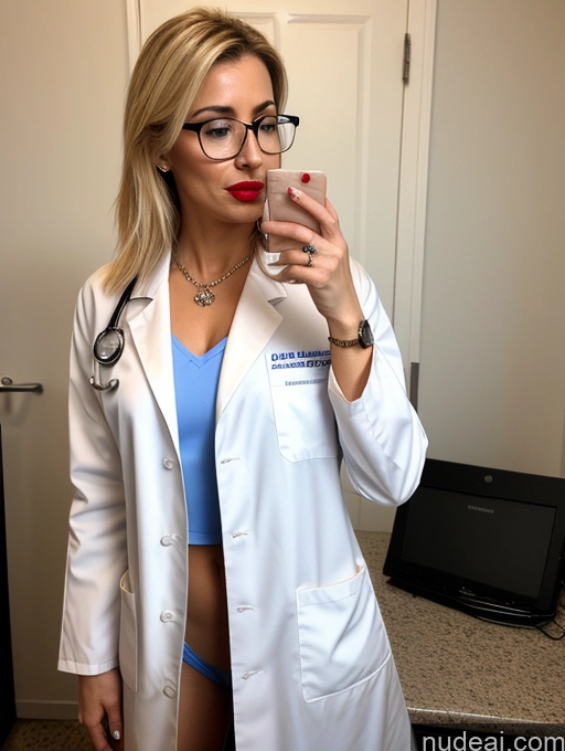 related ai porn images free for Woman One Small Tits Glasses Lipstick Perfect Body Short 30s Serious Blonde Long Hair Latina Front View Doctor Lab Coat Jewelry Blowjob