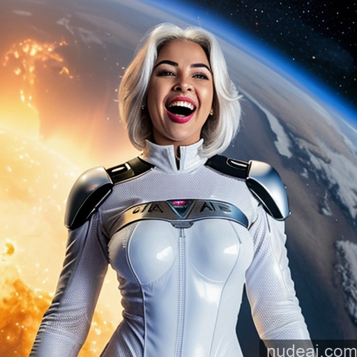 related ai porn images free for Black Transparent Diamond Jewelry White Hair Hell One 30s Cyborg Sexy Face Ahegao Laughing Straight Space Suit Front View