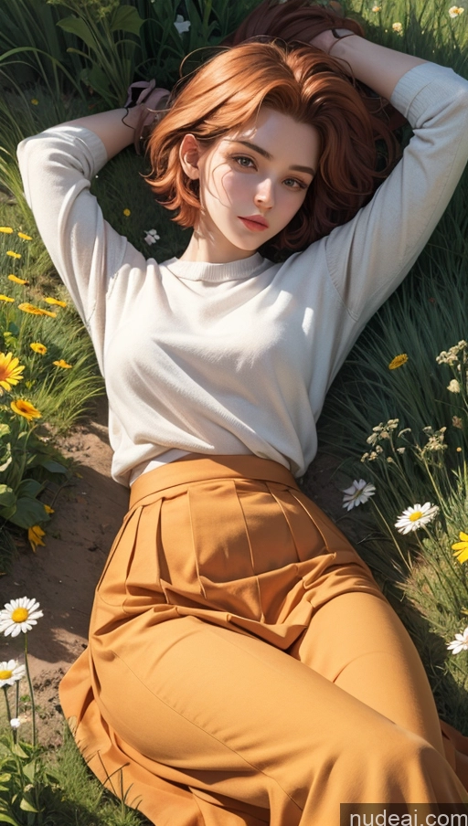 related ai porn images free for Close-up View 18 Ginger Meadow Long Skirt Sweater On Back Short Hair Detailed