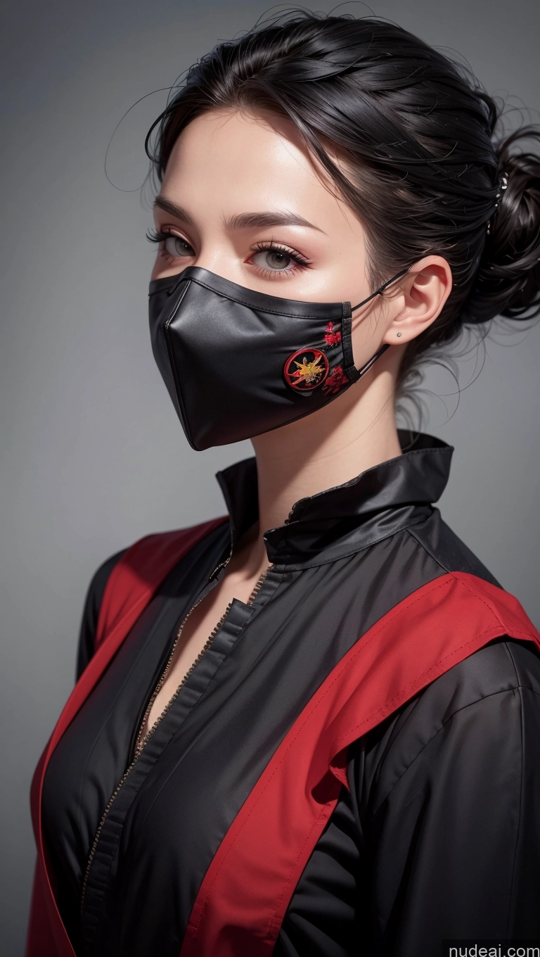 related ai porn images free for Close-up View Ninja Martial Arts Pixie Dark Lighting Face Mask Dress