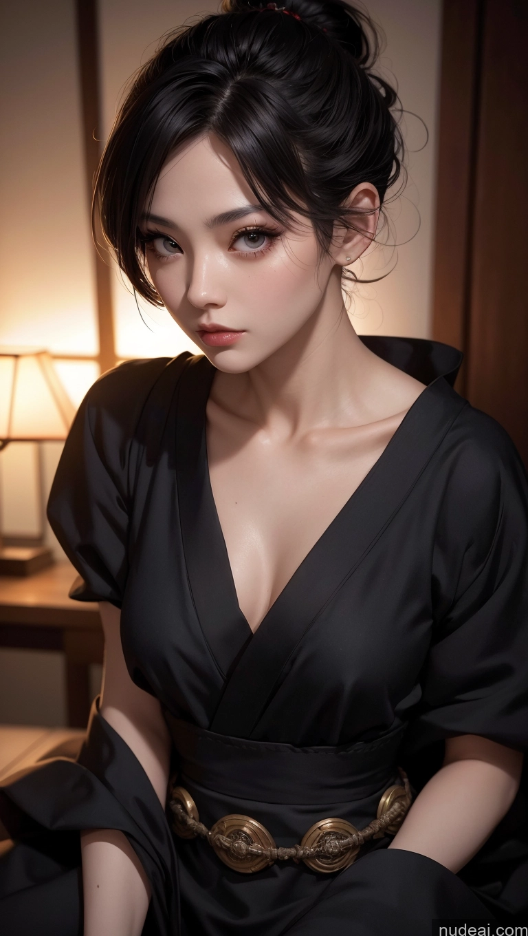 related ai porn images free for Close-up View Ninja Pixie Dark Lighting Dress Japanese