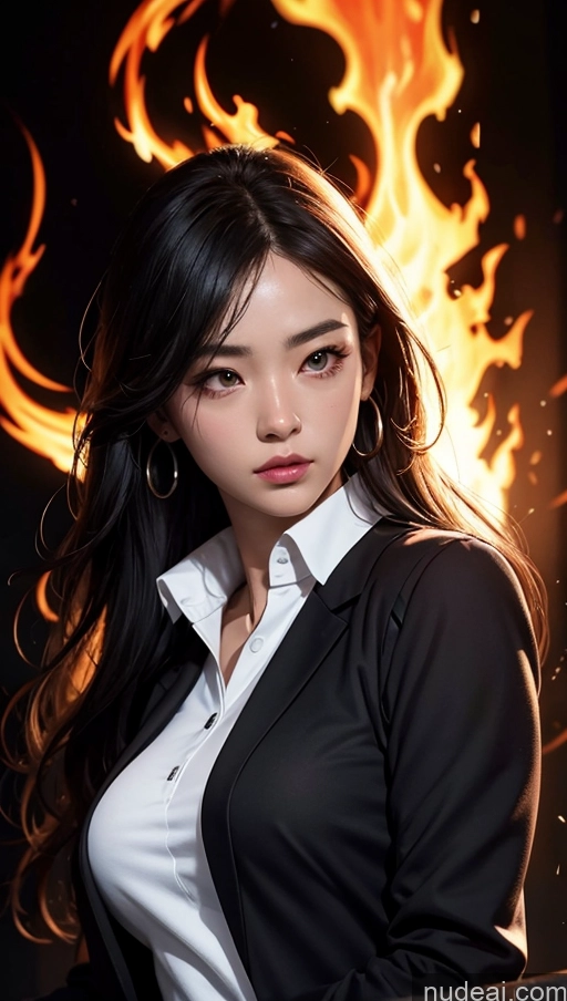 related ai porn images free for Close-up View Dark Lighting Black Hair Long Hair Korean Hell Golf