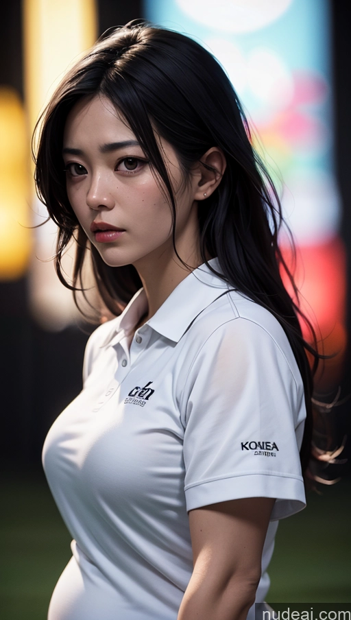 related ai porn images free for Close-up View Dark Lighting Black Hair Korean Golf Pregnant Sad Long Hair
