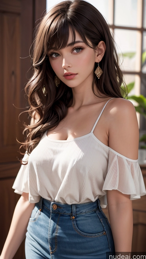related ai porn images free for Close-up View Brunette Dress Bangs Jeans