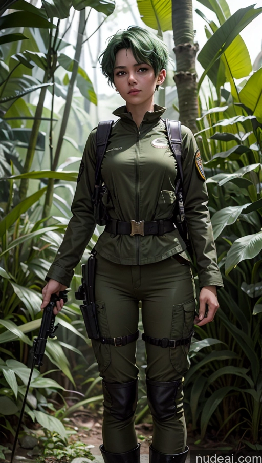 related ai porn images free for Jungle Military Serious Green Hair Skinny Small Tits Short Dark Lighting 18 Pixie T-pose