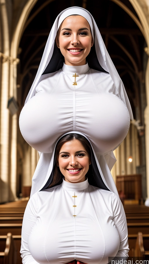 related ai porn images free for Busty Huge Boobs Church Skinny Nun Woman Happy