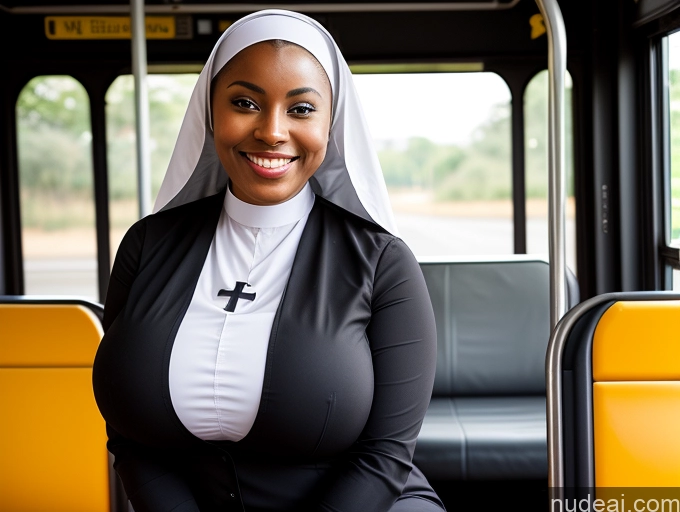 related ai porn images free for Busty Huge Boobs Skinny Nun Woman Happy African Bus