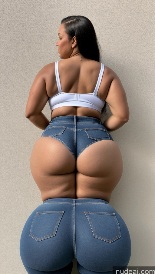 ai nude image of araffe butt - bari woman in jeans showing off her butt pics of Athlete Big Ass Big Hips Jeans