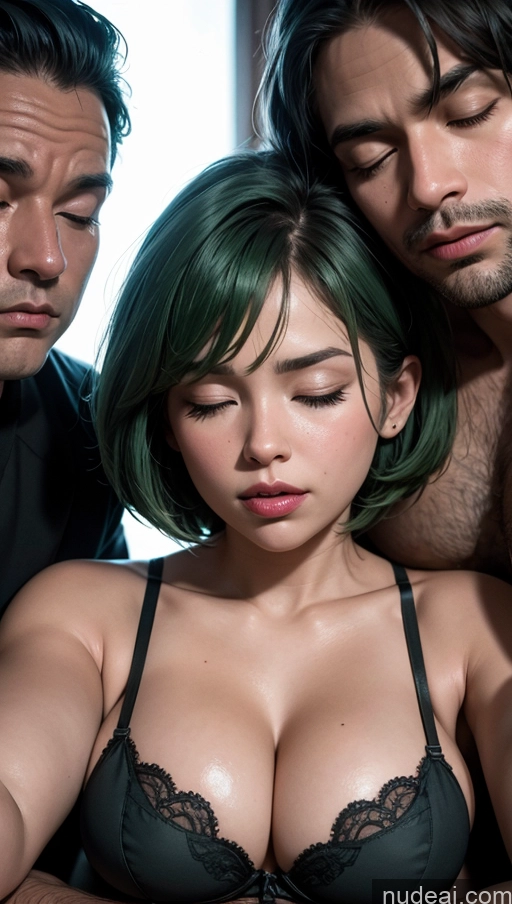 related ai porn images free for Bobcut Bedroom Close-up View Sleeping Push-up Bra Dark Lighting Green Hair Chubby Fat Sad Orgasm Woman + Man