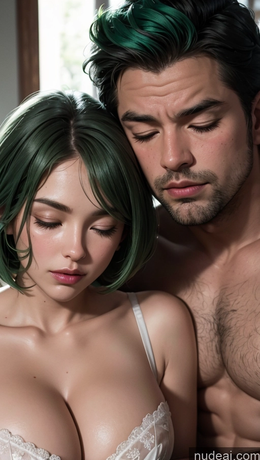 related ai porn images free for Bobcut Bedroom Close-up View Sleeping Push-up Bra Dark Lighting Green Hair Chubby Fat Sad Orgasm Woman + Man