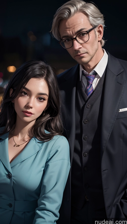 related ai porn images free for Close-up View Woman + Man Street Dark Lighting Doctor