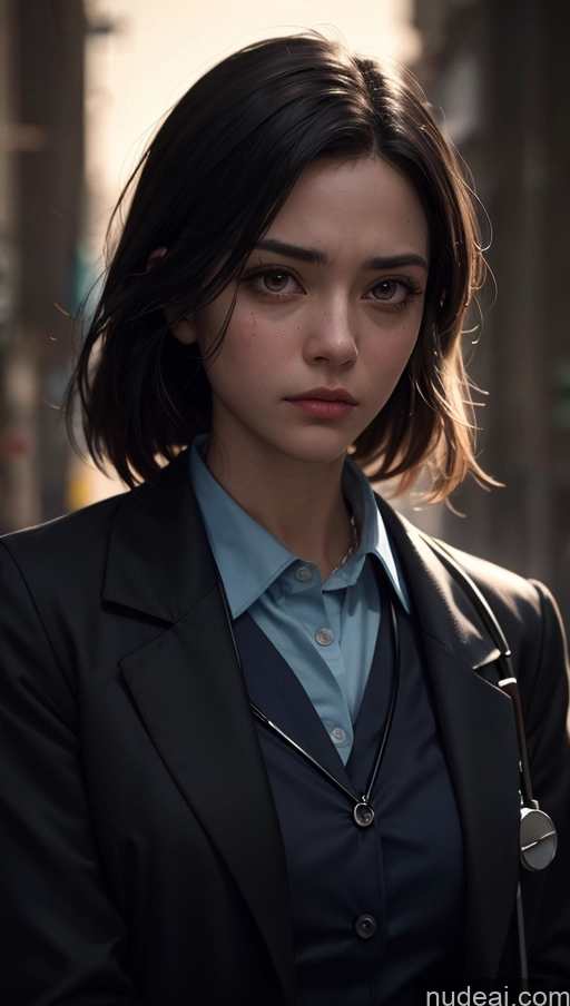 related ai porn images free for Close-up View Street Dark Lighting Sad Doctor