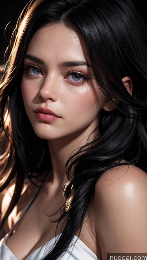related ai porn images free for Close-up View Street Dark Lighting Sad Dress Black Hair Long Hair