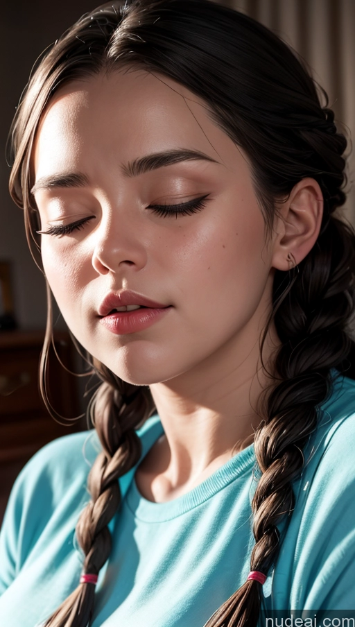 related ai porn images free for Close-up View Orgasm Dark Lighting Fat Bedroom Braided Brunette Sad Shirt Sleeping