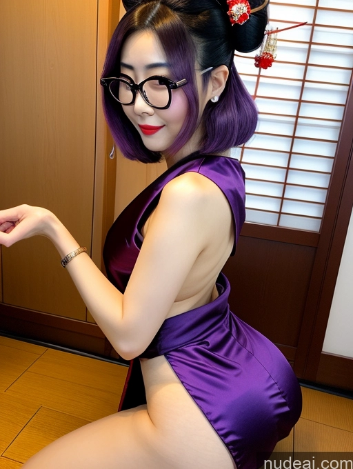 related ai porn images free for Model Small Ass Skinny Glasses 30s Purple Hair Korean Front View Spreading Legs Geisha