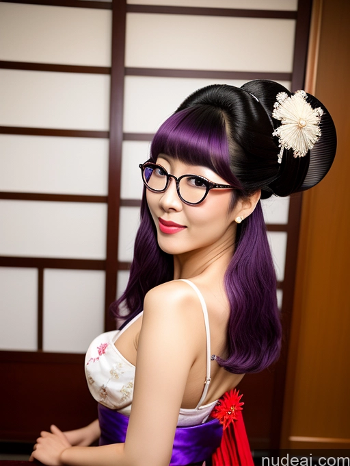 related ai porn images free for Model Small Ass Skinny Glasses 30s Purple Hair Korean Front View Spreading Legs Geisha