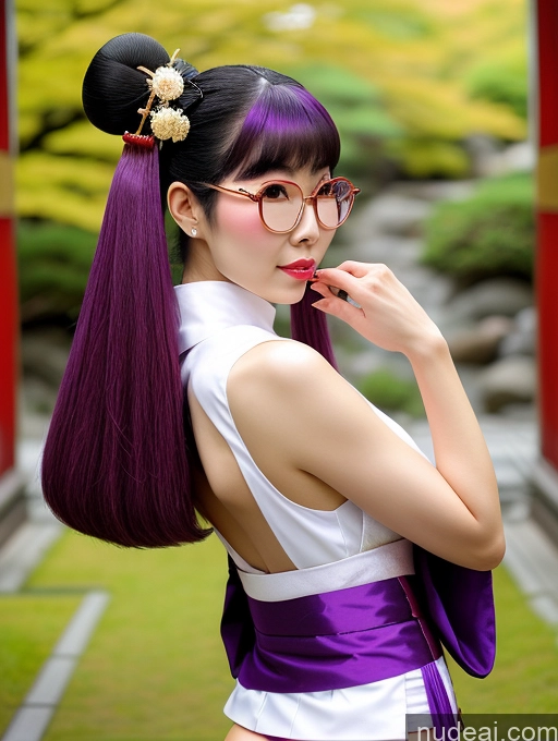 related ai porn images free for Model Small Ass Skinny Glasses 30s Purple Hair Korean Front View Geisha