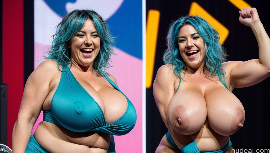 related ai porn images free for Milf One Pubic Hair Big Hips Short Chubby Thick Big Ass Muscular Busty 30s Laughing Blue Hair Messy Front View Bending Over Huge Boobs Greek Topless Cyberpunk Stage Cosplay