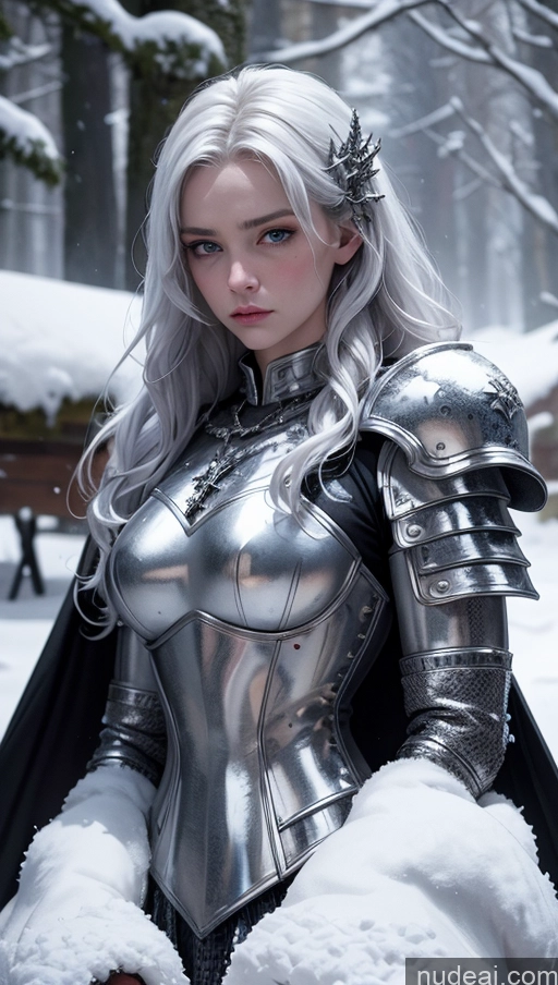 related ai porn images free for Fantasy Armor Snow Close-up View Sad