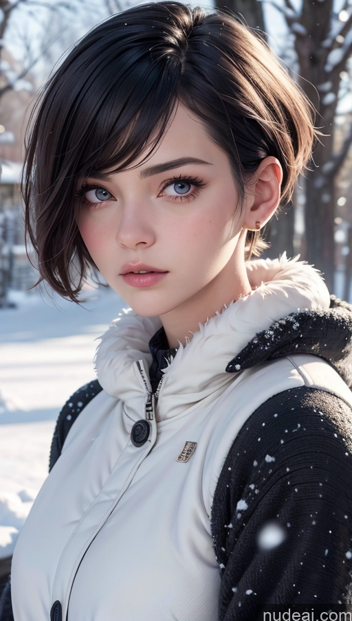 related ai porn images free for Snow Close-up View Sad Fur Short Hair
