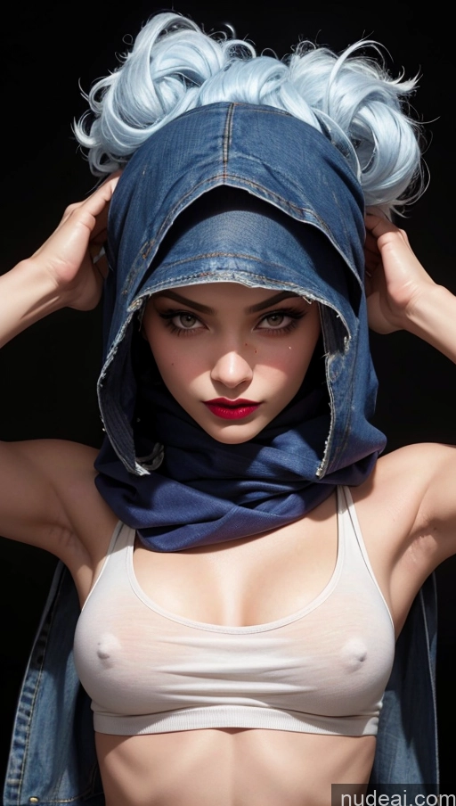 related ai porn images free for Egyptian Close-up View Small Tits Skinny Lipstick Jeans Tank Top Niqab Scarf Sad