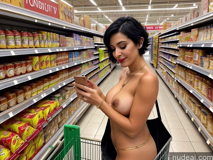 related ai porn images free for Busty Lipstick Pubic Hair 30s Black Hair Pixie Italian Mirror Selfie Grocery Front View Eating Nude Gold Jewelry Woman One