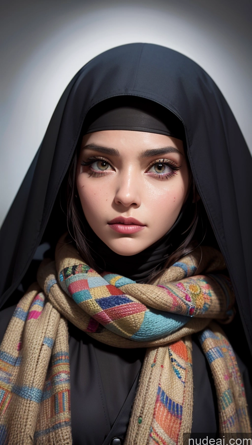 related ai porn images free for Scarf Niqab Jacket Egyptian Sad Close-up View