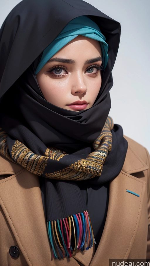 related ai porn images free for Scarf Niqab Jacket Egyptian Sad Close-up View