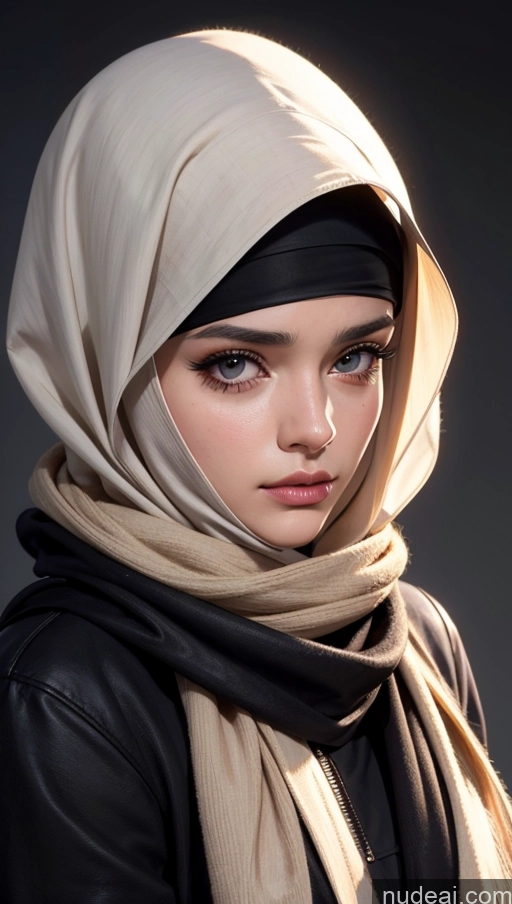 related ai porn images free for Scarf Niqab Jacket Egyptian Sad Close-up View