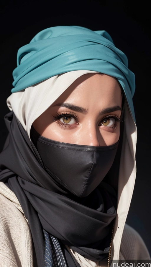 related ai porn images free for Scarf Niqab Jacket Egyptian Sad Close-up View