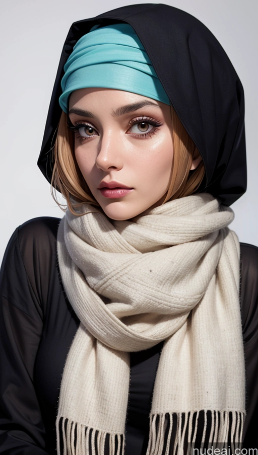 related ai porn images free for Scarf Niqab Jacket Egyptian Sad Close-up View