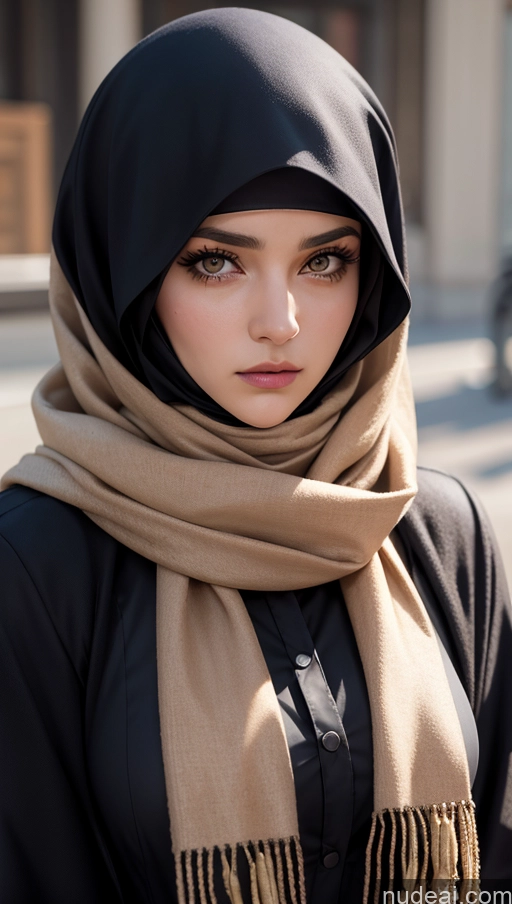 related ai porn images free for Scarf Niqab Jacket Egyptian Sad Close-up View Brunette