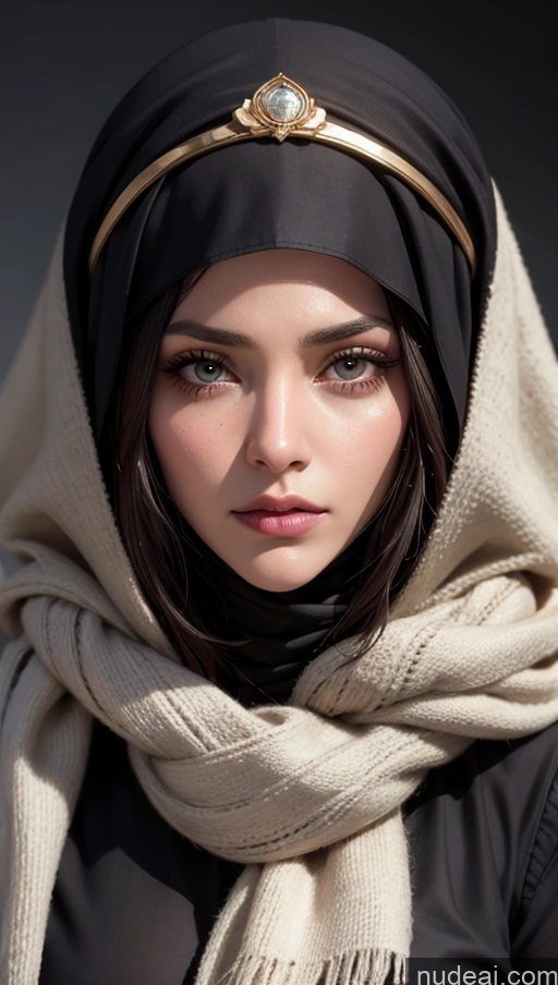 related ai porn images free for Scarf Niqab Jacket Egyptian Sad Close-up View Brunette