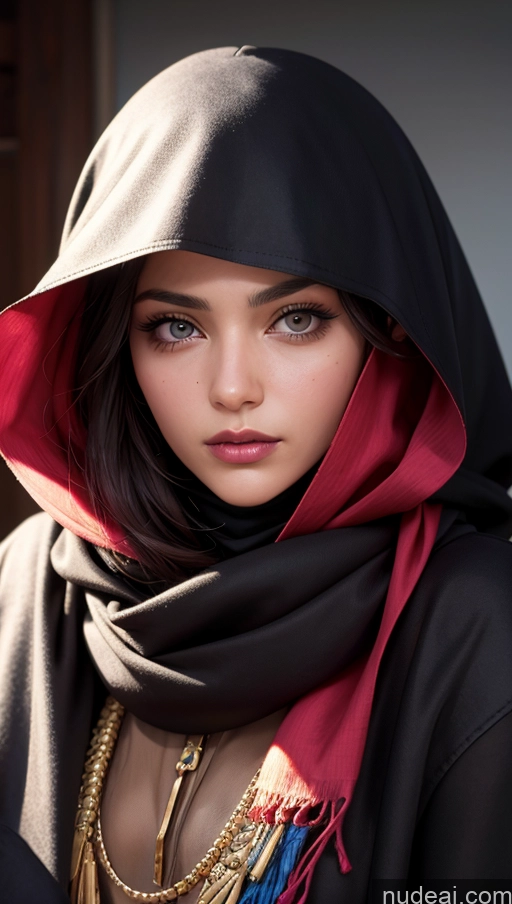 related ai porn images free for Scarf Niqab Jacket Egyptian Sad Close-up View Brunette