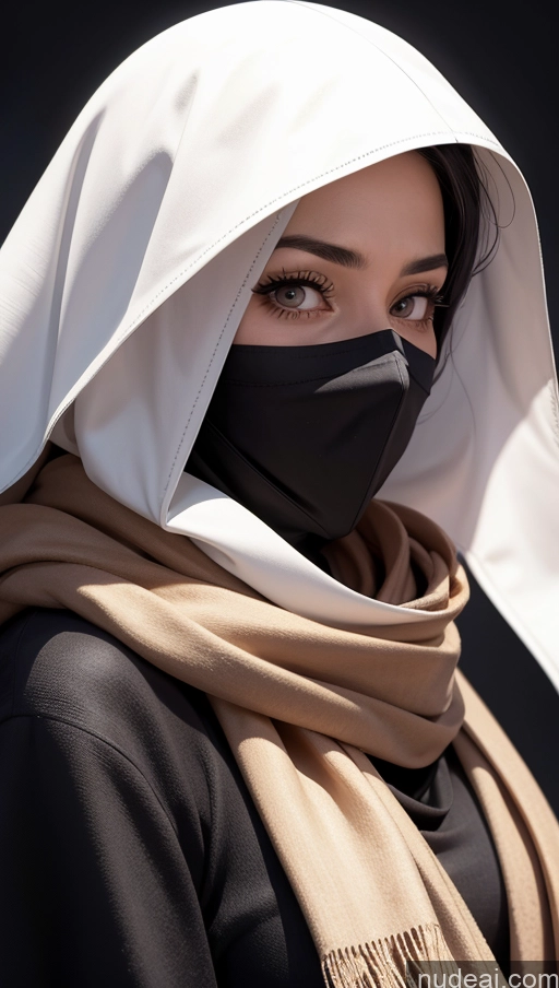 related ai porn images free for Scarf Niqab Jacket Egyptian Sad Close-up View Brunette