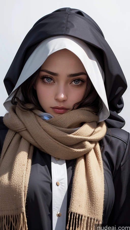 related ai porn images free for Scarf Niqab Jacket Egyptian Sad Close-up View Brunette