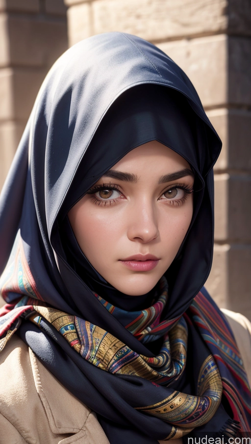 related ai porn images free for Scarf Niqab Jacket Egyptian Sad Close-up View Brunette