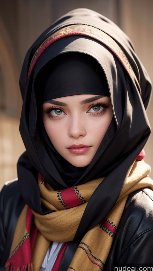 related ai porn images free for Scarf Niqab Jacket Egyptian Sad Close-up View Brunette