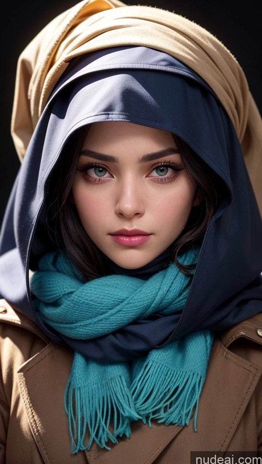 related ai porn images free for Scarf Niqab Jacket Egyptian Sad Close-up View Brunette