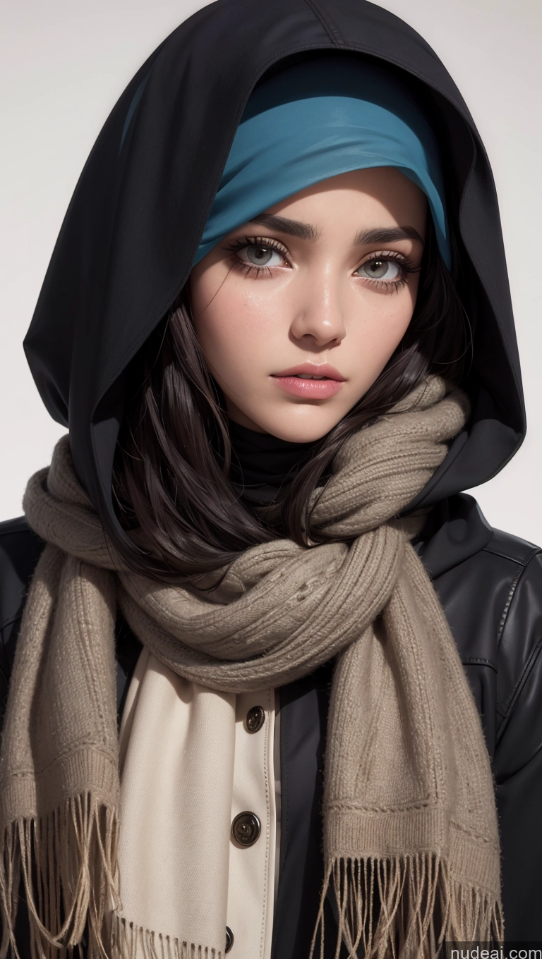 related ai porn images free for Scarf Niqab Jacket Egyptian Sad Close-up View Brunette Long Hair