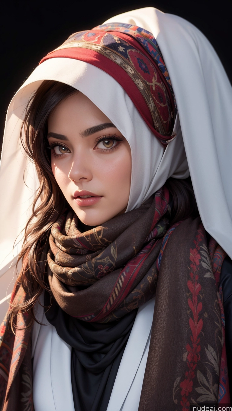 related ai porn images free for Scarf Niqab Jacket Egyptian Sad Close-up View Brunette Long Hair