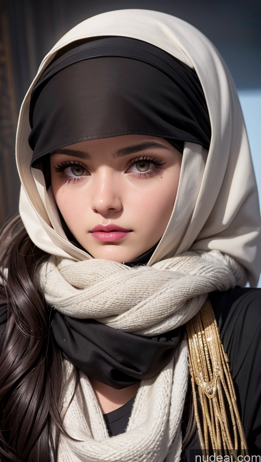 related ai porn images free for Scarf Niqab Jacket Egyptian Sad Close-up View Brunette Long Hair