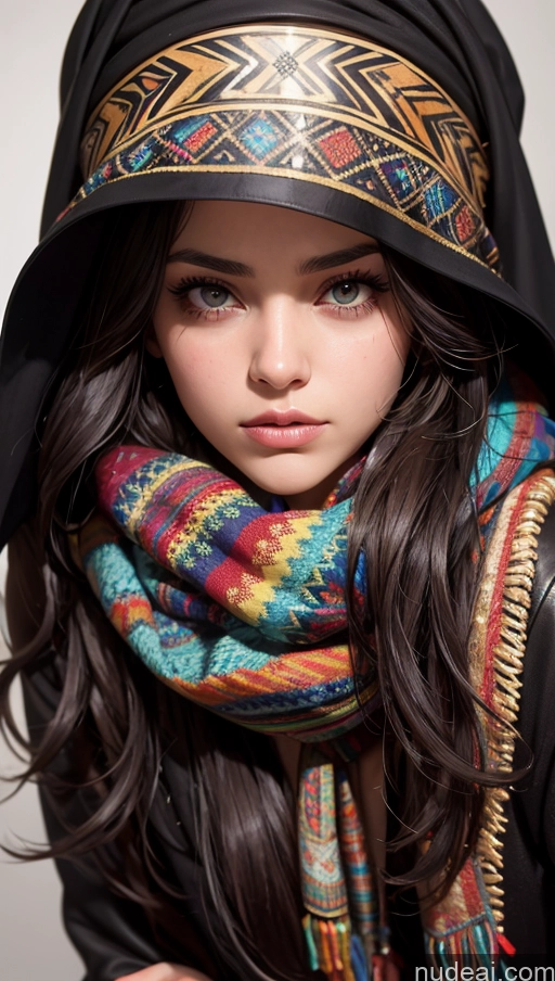 related ai porn images free for Scarf Niqab Jacket Egyptian Sad Close-up View Brunette Long Hair