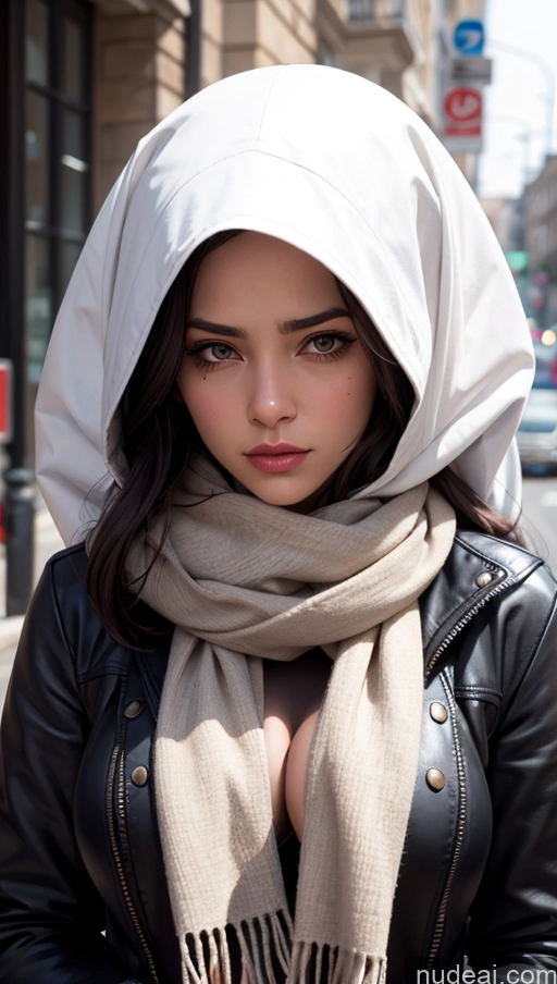 related ai porn images free for Scarf Niqab Jacket Egyptian Sad Close-up View Brunette Long Hair Perfect Boobs Skinny Street