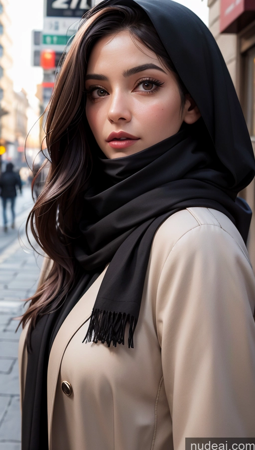 related ai porn images free for Scarf Niqab Jacket Egyptian Sad Close-up View Brunette Long Hair Perfect Boobs Skinny Street