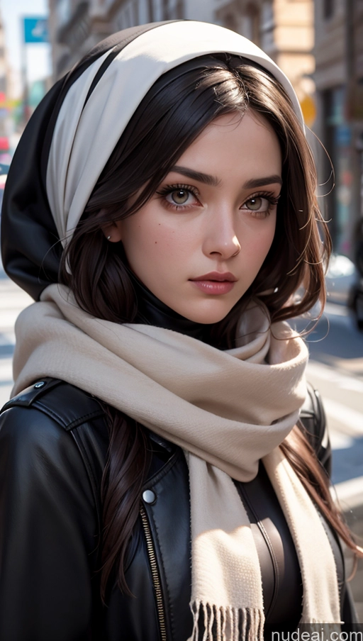 related ai porn images free for Scarf Niqab Jacket Egyptian Sad Close-up View Brunette Long Hair Perfect Boobs Skinny Street