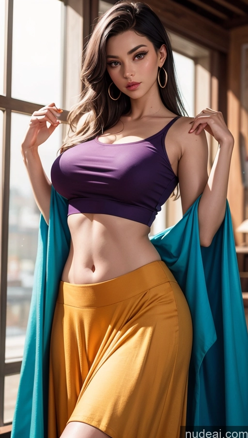 related ai porn images free for Crop Top Close-up View Long Skirt